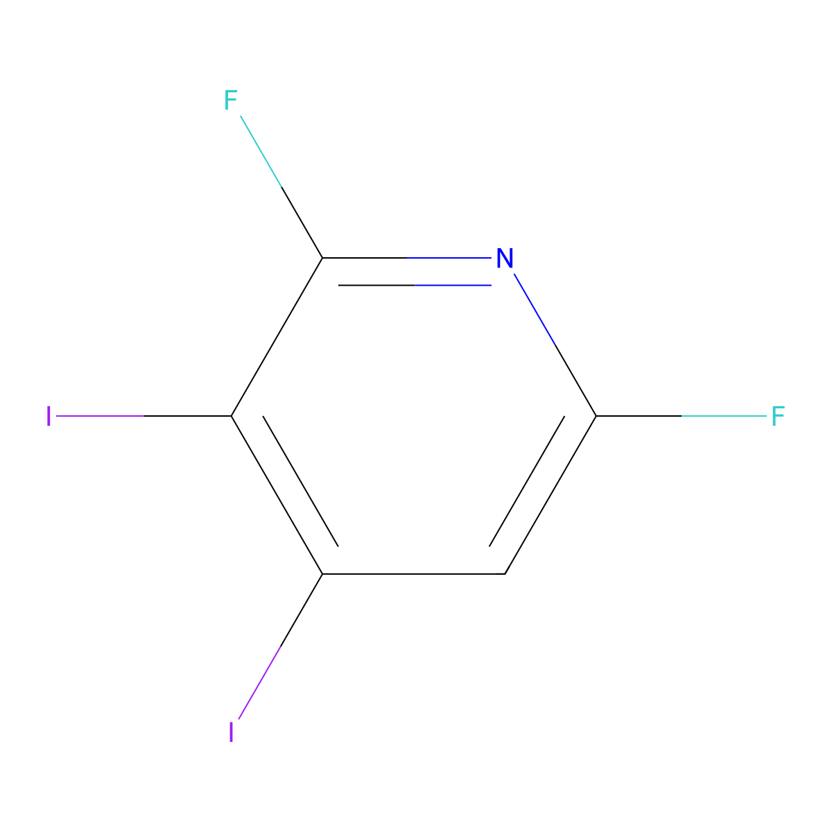 2,6-Difluoro-3,4-diiodopyridine molecular structure, CAS 685517-78-6