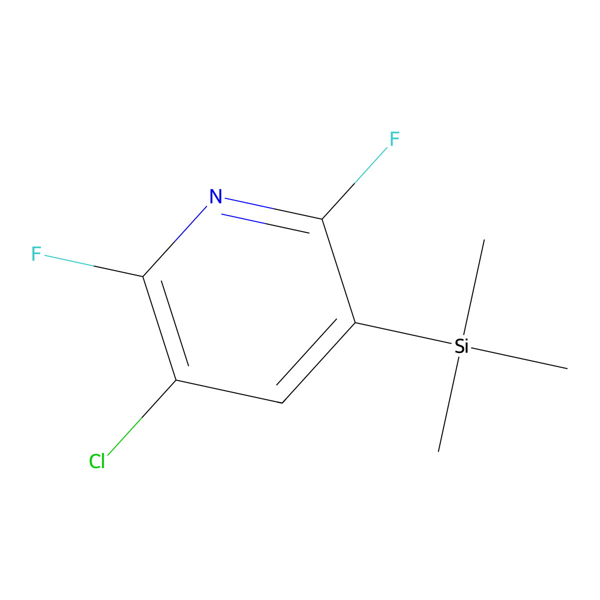 (5-Chloro-2,6-difluoropyridin-3-yl)trimethylsilane molecular structure, CAS 685517-80-0
