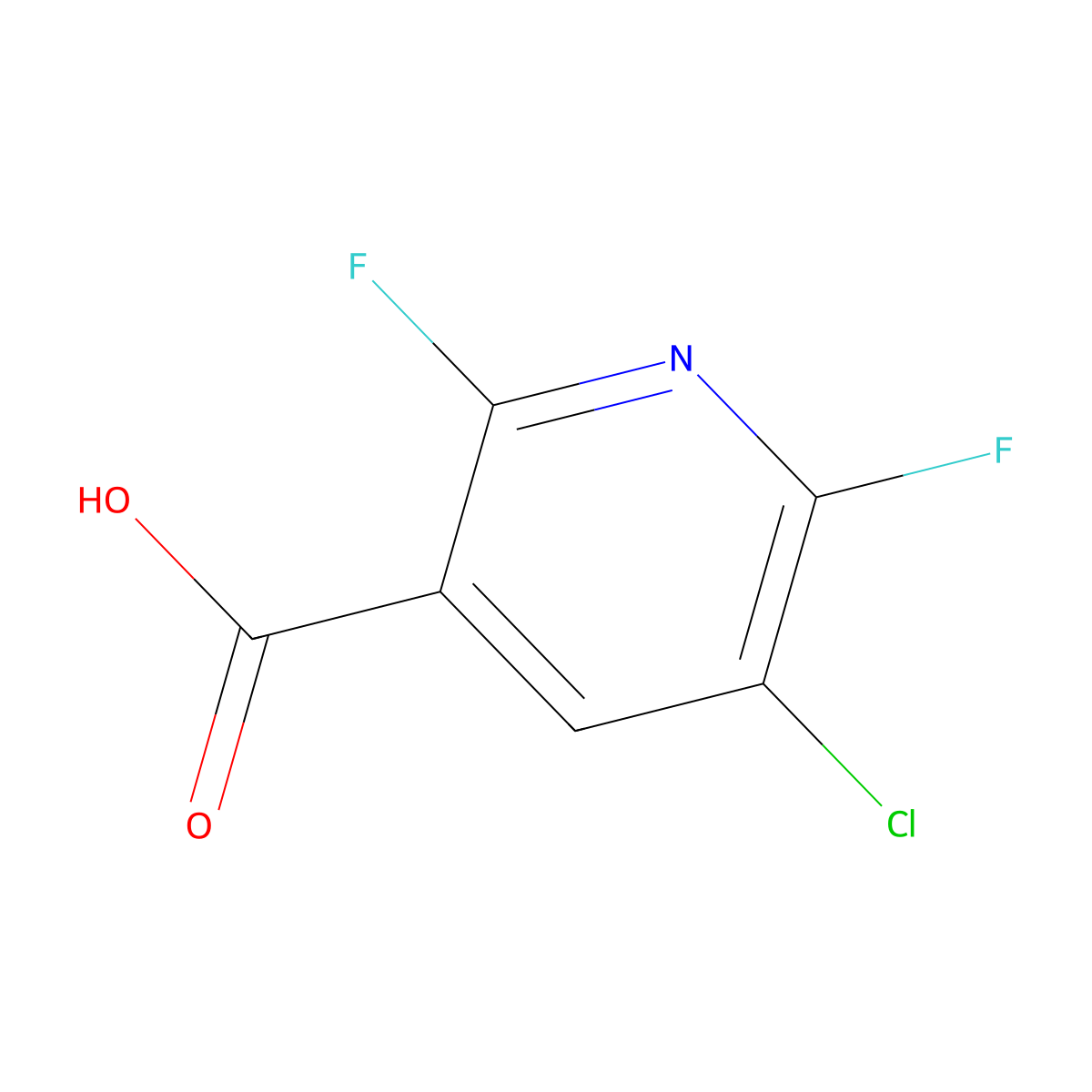 5-Chloro-2,6-difluoropyridine-3-carboxylic acid molecular structure, CAS 685517-81-1