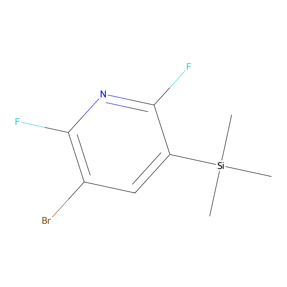 (5-Bromo-2,6-difluoropyridin-3-yl)trimethylsilane molecular structure, CAS 685517-83-3