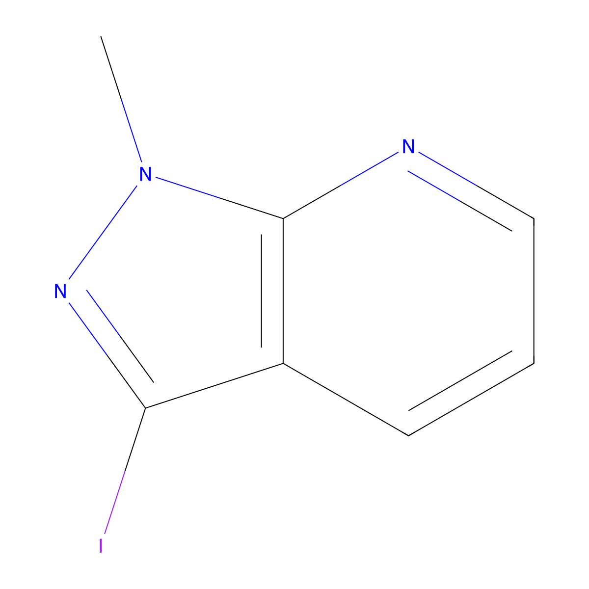 3-Iodo-1-methyl-1H-pyrazolo[3,4-B]pyridine molecular structure, CAS 685522-76-3