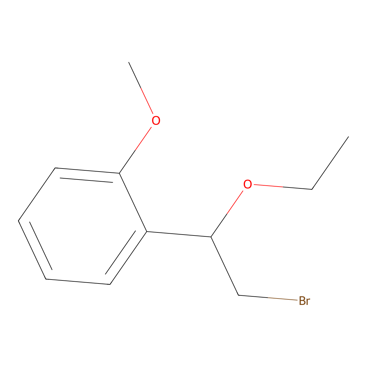 1-(2-Bromo-1-ethoxyethyl)-2-methoxybenzene molecular structure, CAS 685522-88-7