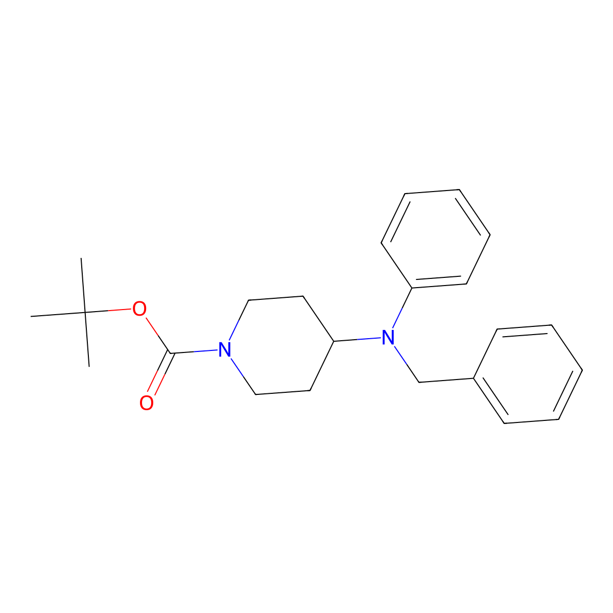 tert-Butyl 4-(N-benzyl-N-phenylamino) piperidine-1-carboxylate molecular structure, CAS 685530-59-0