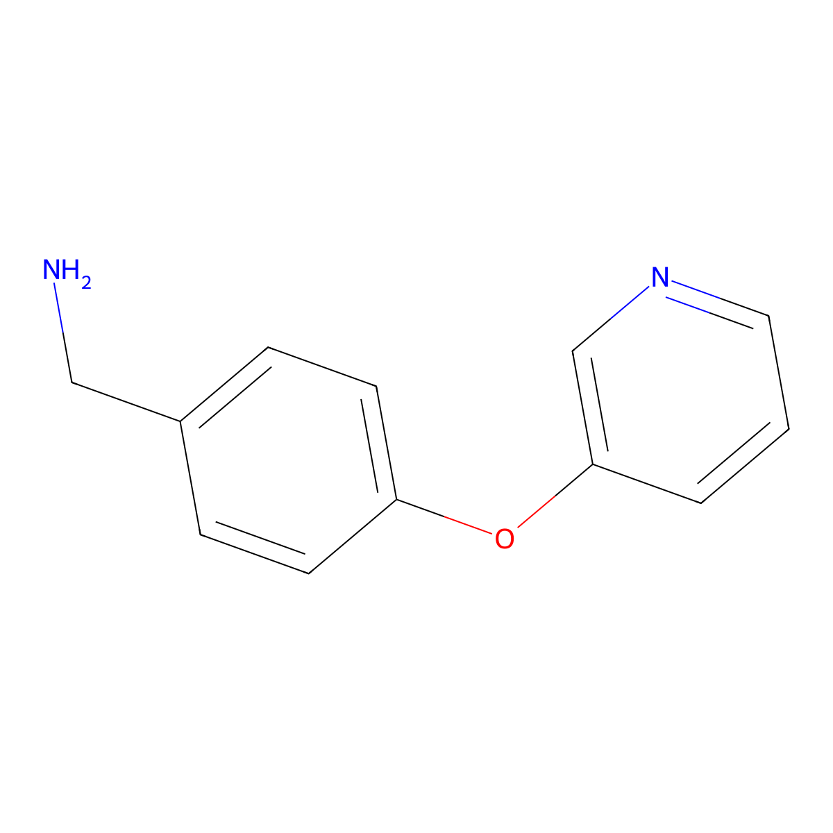(4-(Pyridin-3-yloxy)phenyl)methanamine molecular structure, CAS 685533-76-0
