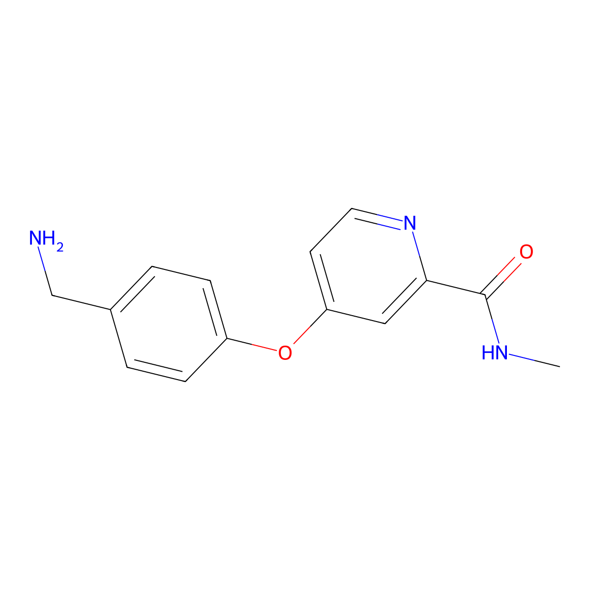 4-[4-(aminomethyl)phenoxy]-N-methylpyridine-2-carboxamide molecular structure, CAS 685533-80-6