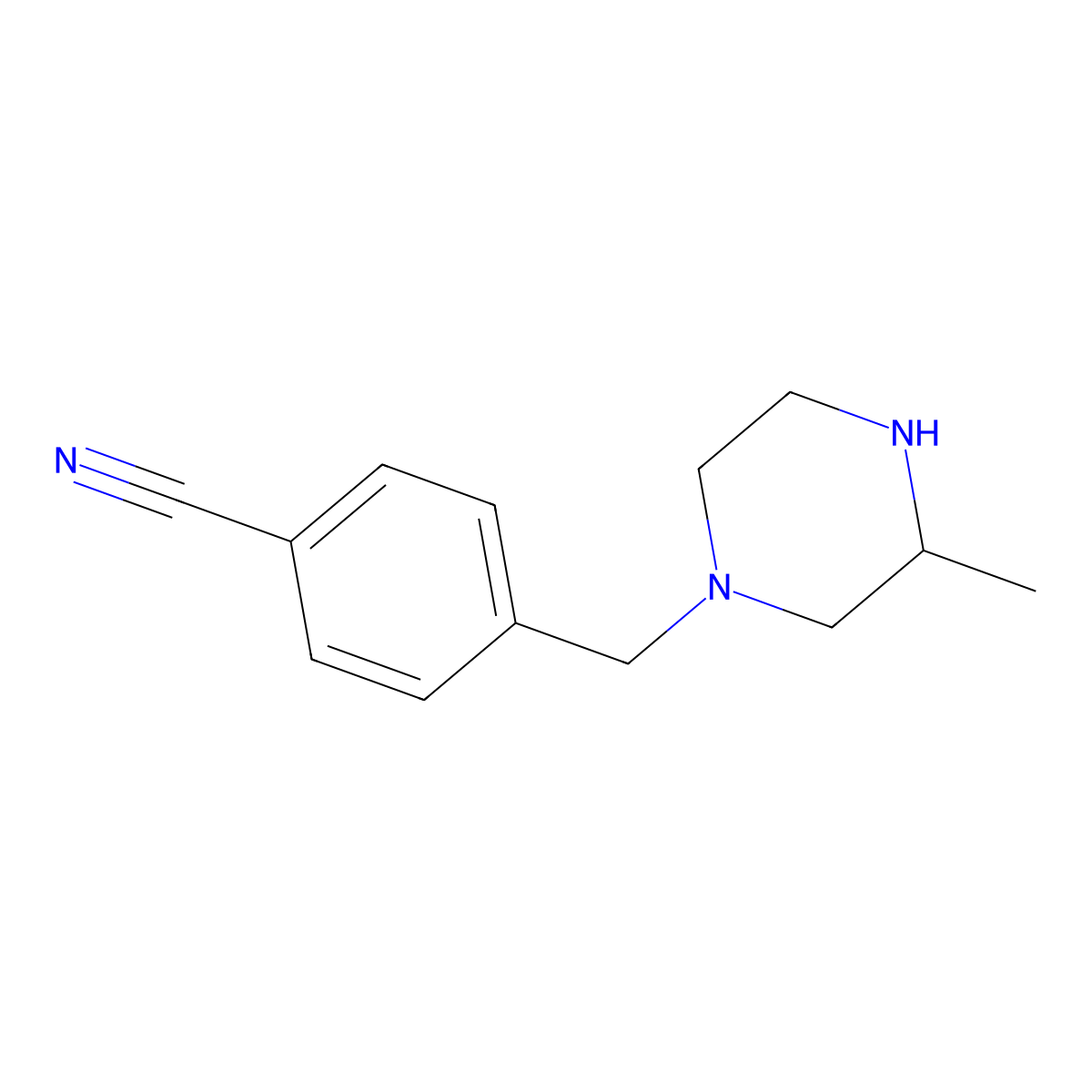 4-[(3-methyl-1-piperazinyl)methyl]Benzonitrile molecular structure, CAS 685536-08-7