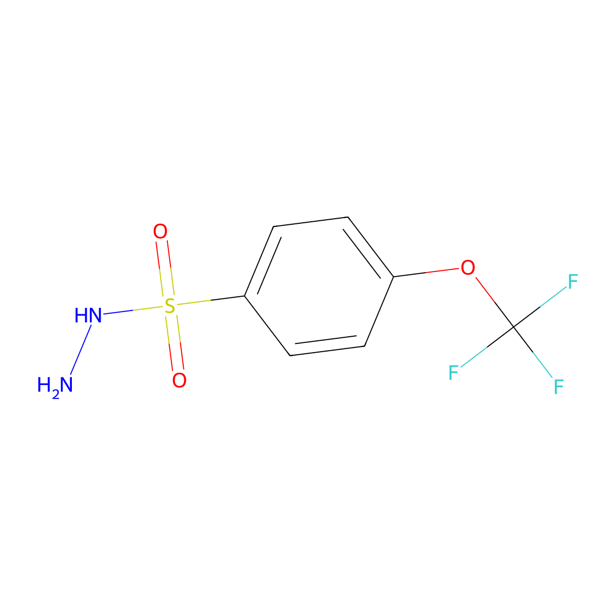 4-(Trifluoromethoxy)benzene-1-sulfonohydrazide molecular structure, CAS 685542-10-3