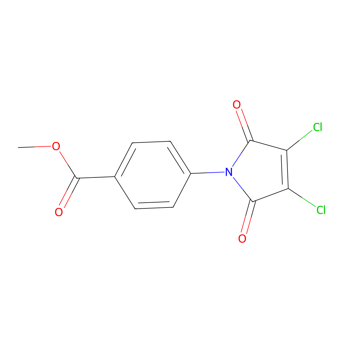 methyl 4-(3,4-dichloro-2,5-dioxo-2,5-dihydro-1H-pyrrol-1-yl)benzoate molecular structure, CAS 685543-36-6