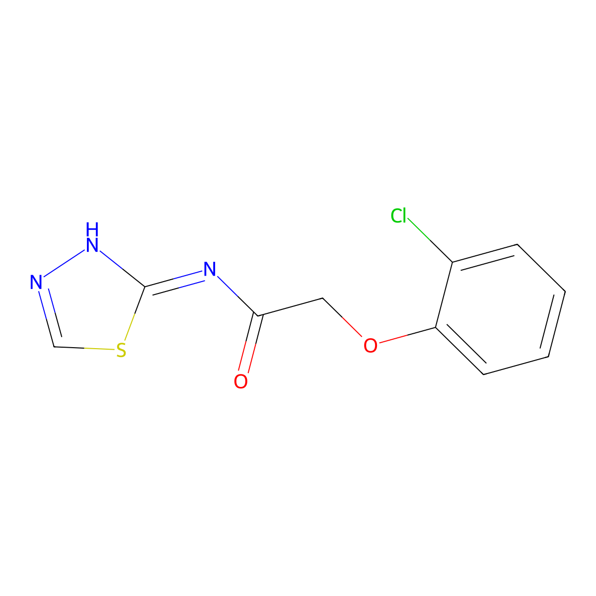 2-(2-chlorophenoxy)-N-(1,3,4-thiadiazol-2-yl)acetamide molecular structure, CAS 685549-68-2