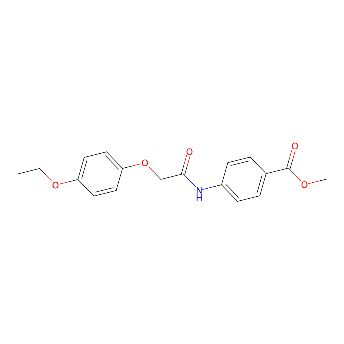 Methyl 4-[2-(4-ethoxyphenoxy)acetamido]benzoate molecular structure, CAS 685549-85-3