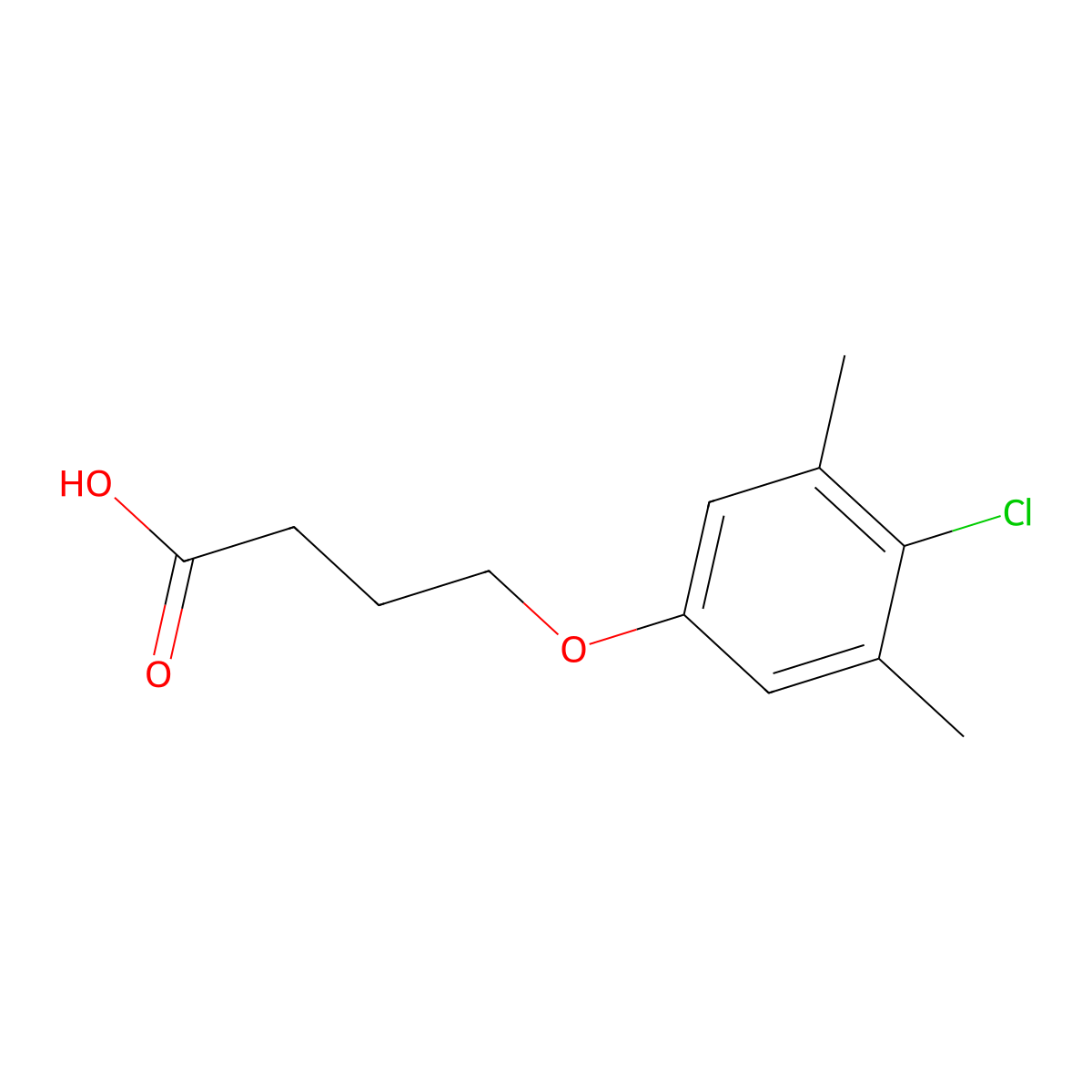 4-(4-Chloro-3,5-dimethylphenoxy)butanoic acid molecular structure, CAS 685549-96-6