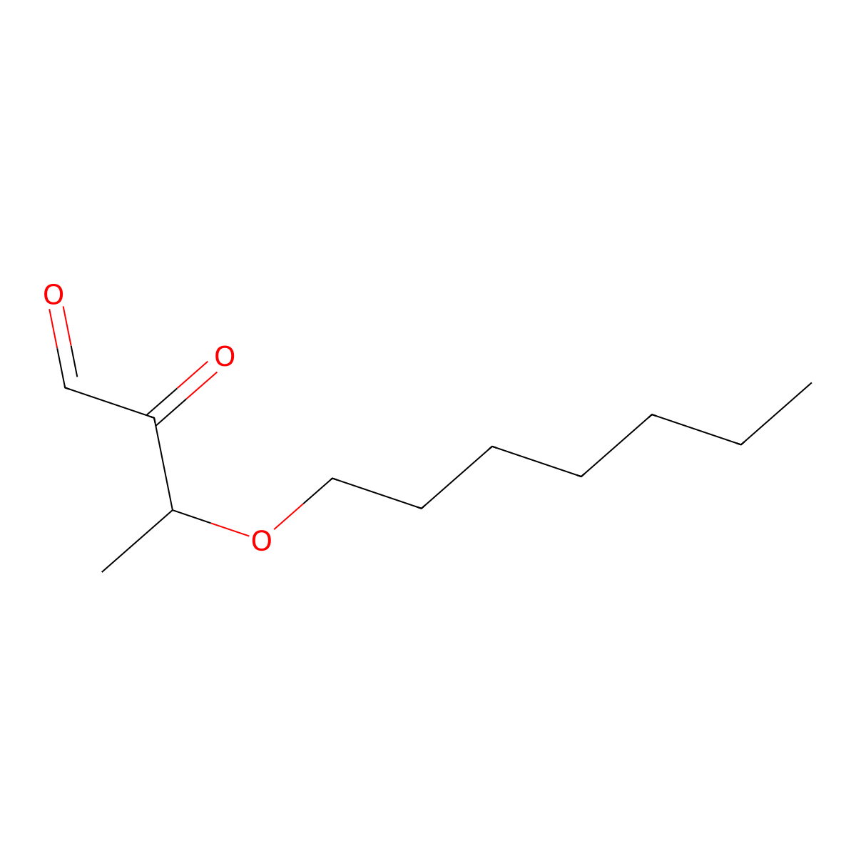 Butanal, 3-(heptyloxy)-2-oxo- molecular structure, CAS 68555-32-8