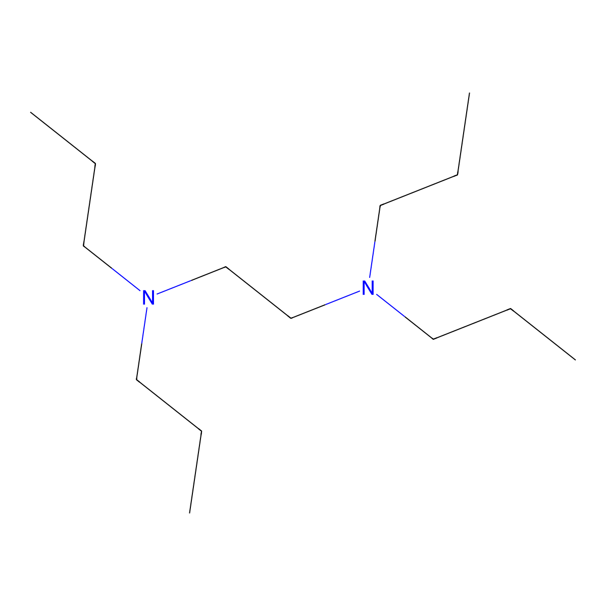 1,2-Ethanediamine, N1,N1,N2,N2-tetrapropyl- molecular structure, CAS 68555-41-9