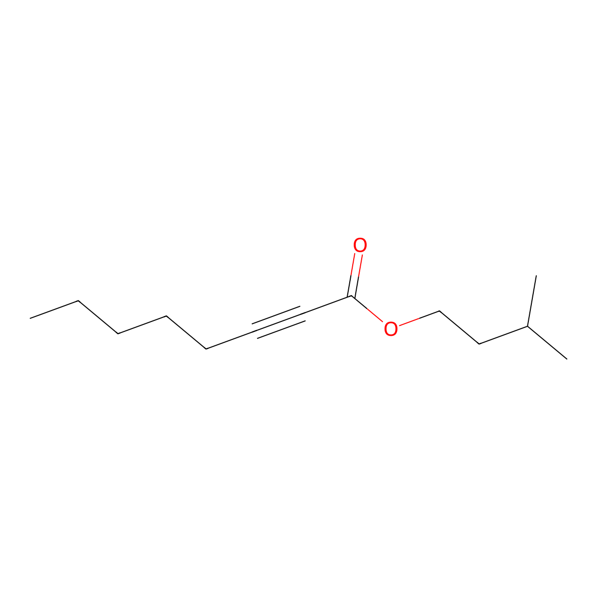 2-Octynoic acid, 3-methylbutyl ester molecular structure, CAS 68555-60-2