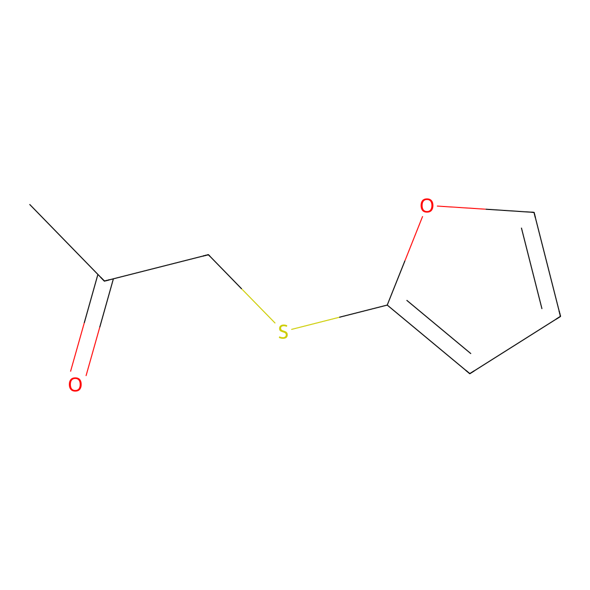 2-Propanone, 1-(2-furanylthio)- molecular structure, CAS 68556-22-9