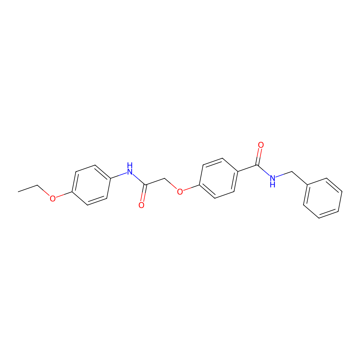 N-benzyl-4-[2-(4-ethoxyanilino)-2-oxoethoxy]benzamide molecular structure, CAS 685562-54-3