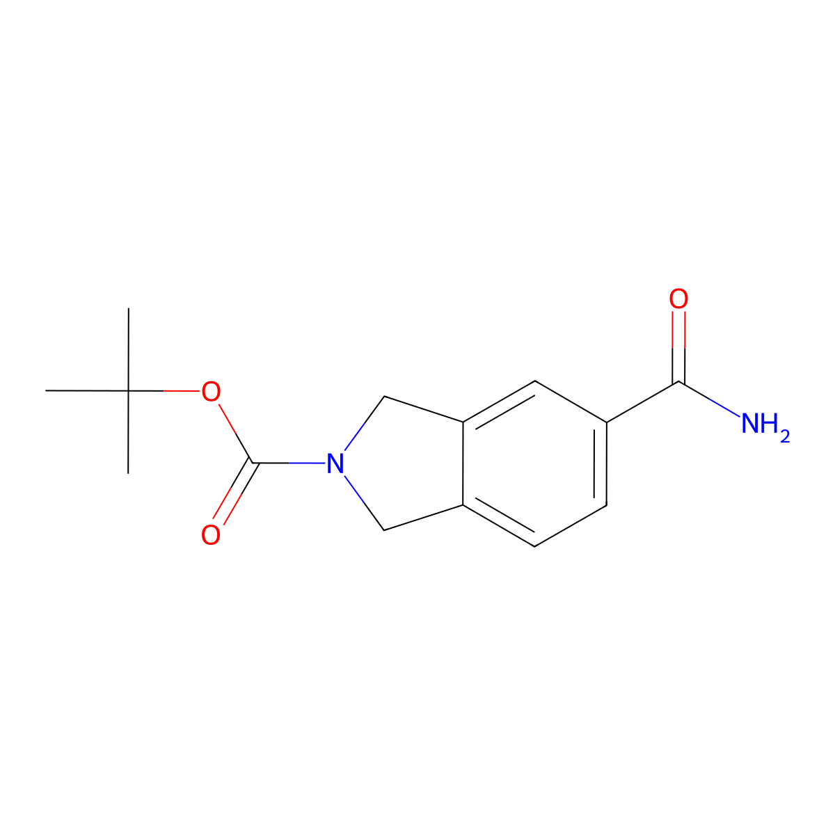 tert-Butyl 5-carbamoylisoindoline-2-carboxylate molecular structure, CAS 685565-18-8