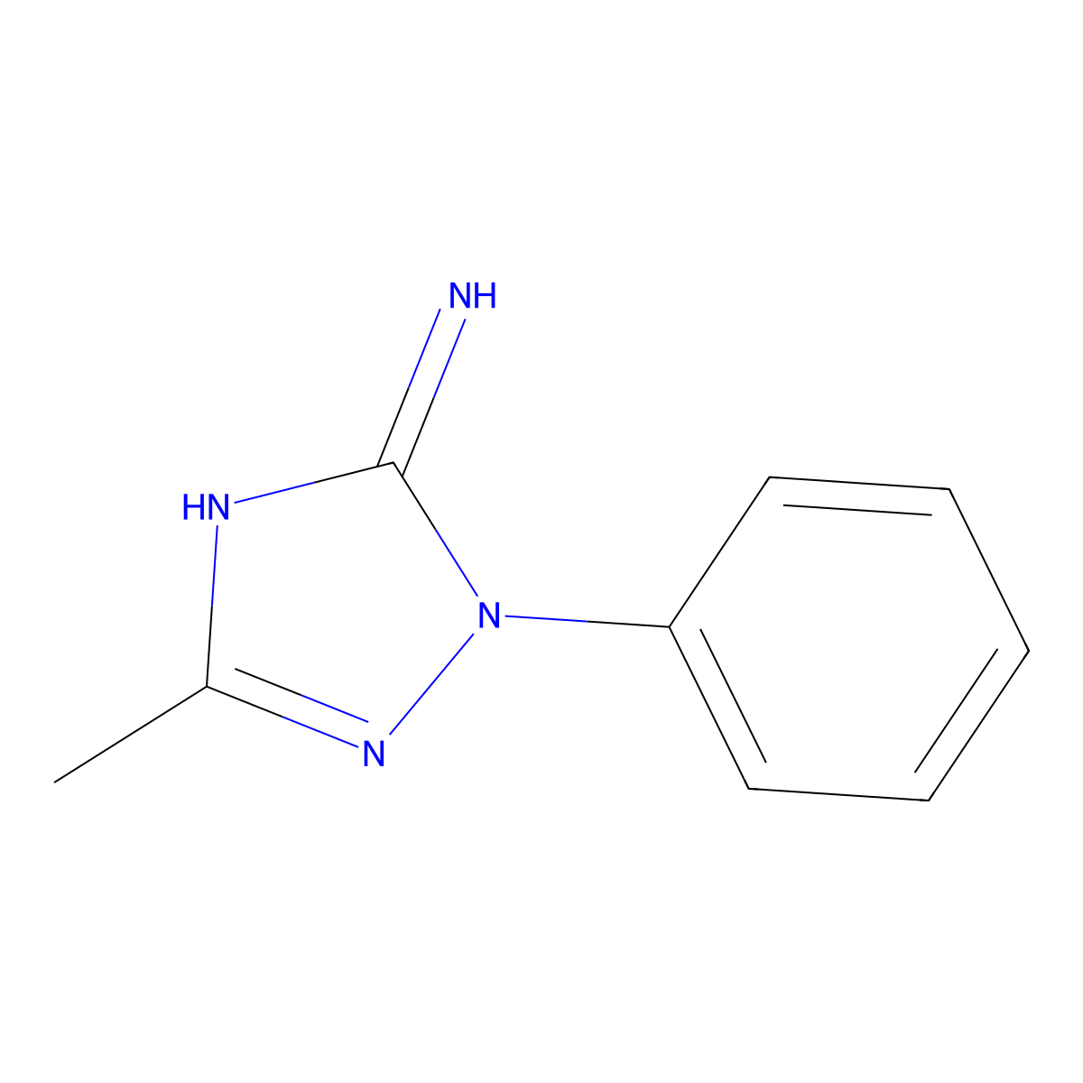 3-methyl-1-phenyl-1H-1,2,4-triazol-5-amine molecular structure, CAS 68557-26-6