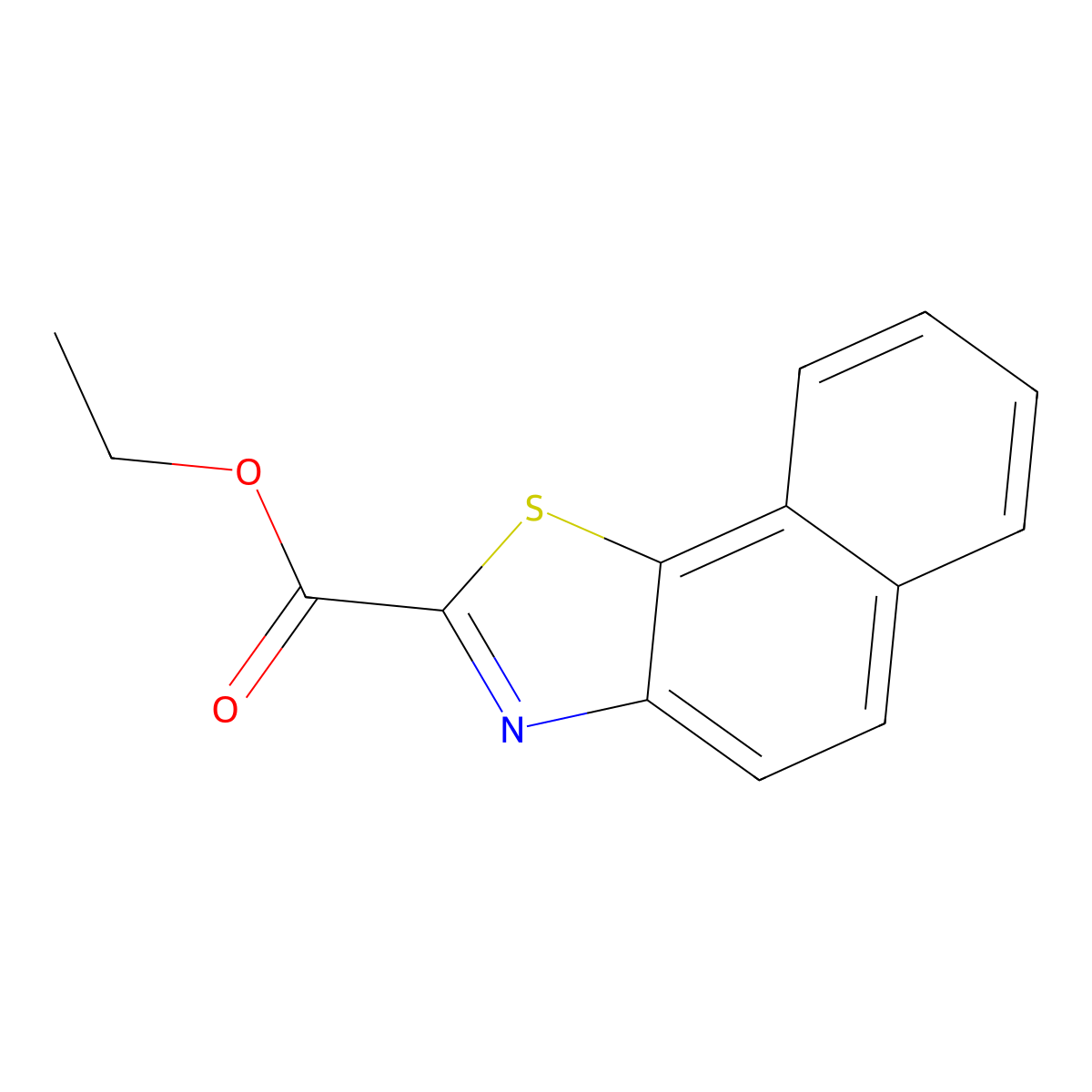 Ethyl naphtho[2,1-d]thiazole-2-carboxylate molecular structure, CAS 68557-39-1