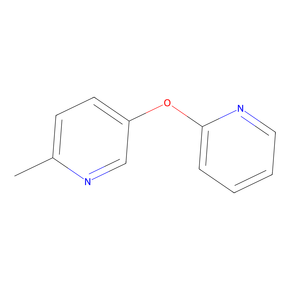 2-Methyl-5-(pyridin-2-yloxy)pyridine molecular structure, CAS 68559-37-5