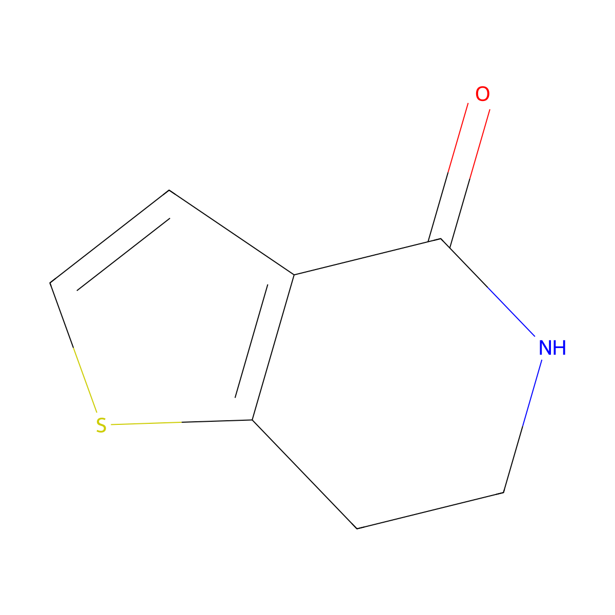 4-Oxo-4,5,6,7-tetrahydrothieno-(3,2-C)pyridine molecular structure, CAS 68559-60-4