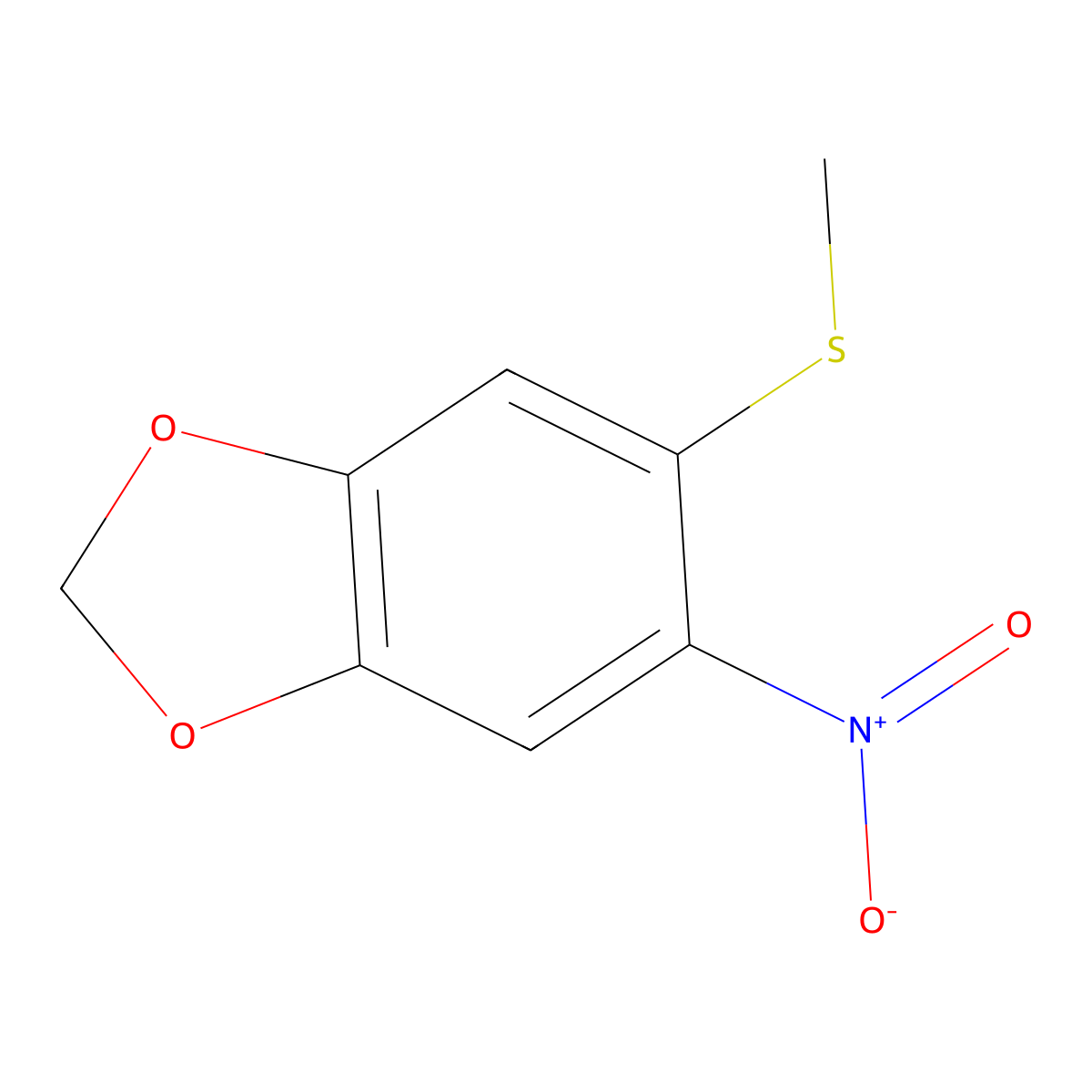 5-(Methylthio)-6-nitrobenzo[d][1,3]dioxole molecular structure, CAS 68560-11-2