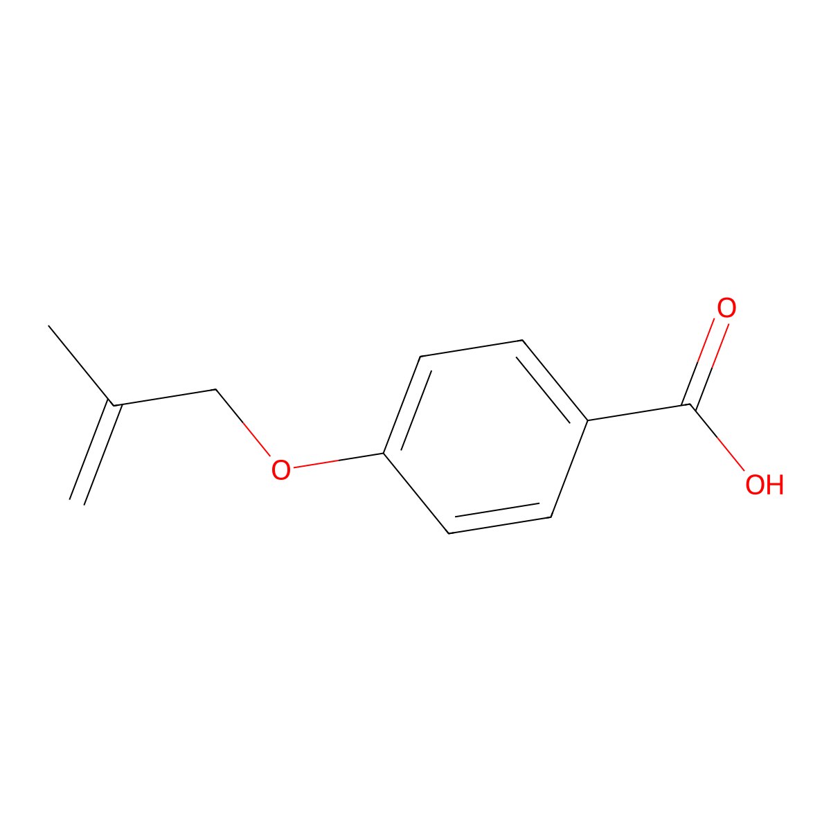 4-[(2-Methylprop-2-en-1-yl)oxy]benzoic acid molecular structure, CAS 68564-43-2