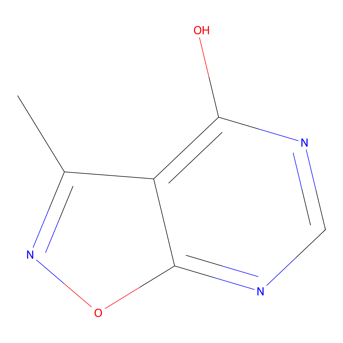 3-methyl-4H,5H-(1,2)oxazolo(5,4-d)pyrimidin-4-one molecular structure, CAS 68571-74-4