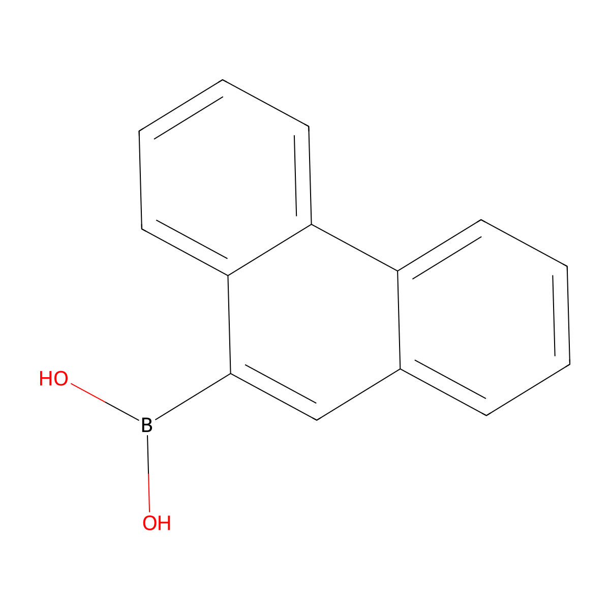 9-Phenanthracenylboronic acid molecular structure, CAS 68572-87-2