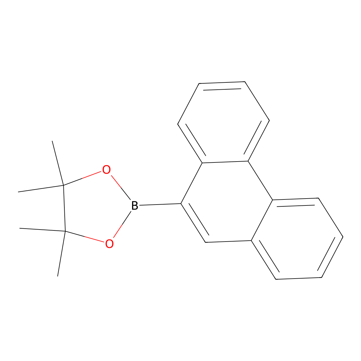 4,4,5,5-Tetramethyl-2-(phenanthren-9-YL)-1,3,2-dioxaborolane molecular structure, CAS 68572-88-3