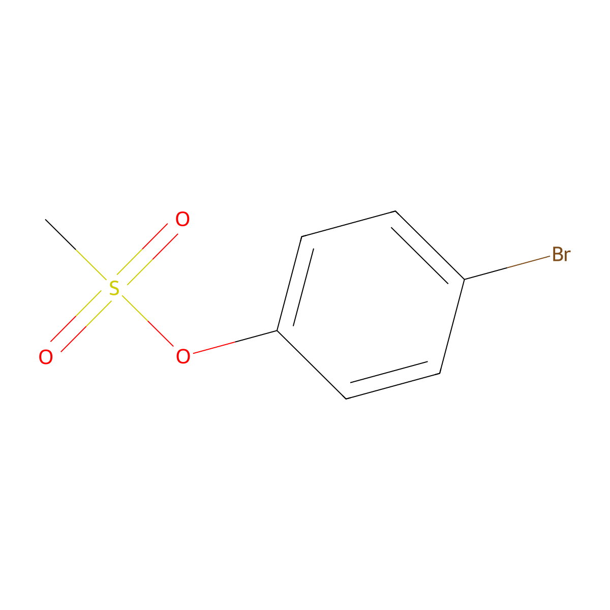 4-Bromophenyl methanesulfonate molecular structure, CAS 68574-35-6