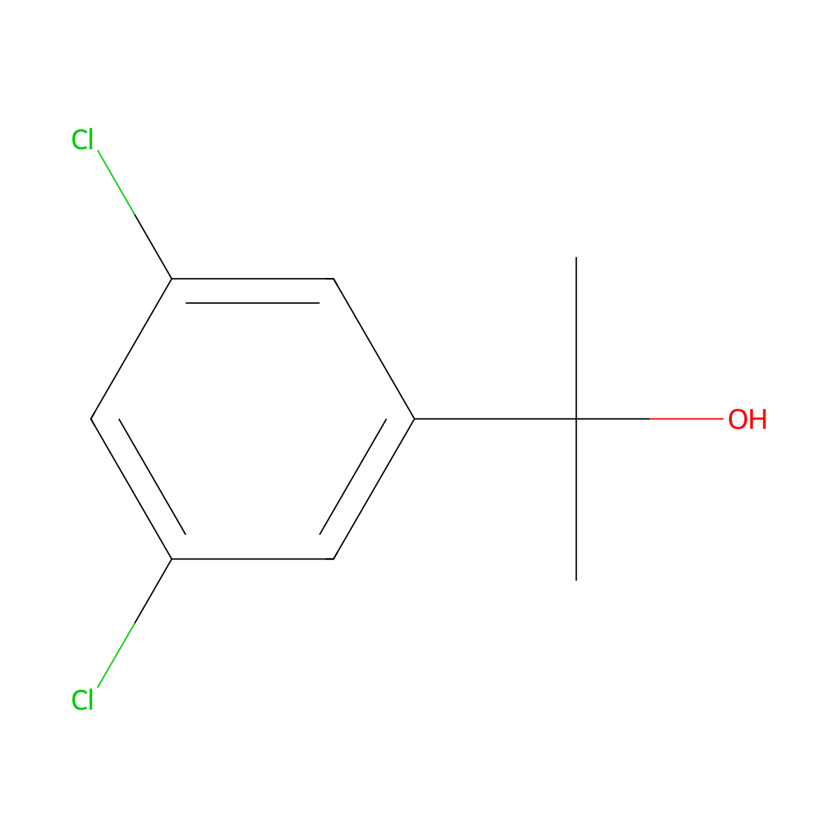 Benzenemethanol, 3,5-dichloro-alpha,alpha-dimethyl- molecular structure, CAS 68575-35-9