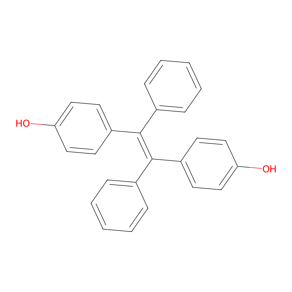 4,4'-(1,2-Diphenylethene-1,2-diyl)diphenol molecular structure, CAS 68578-79-0