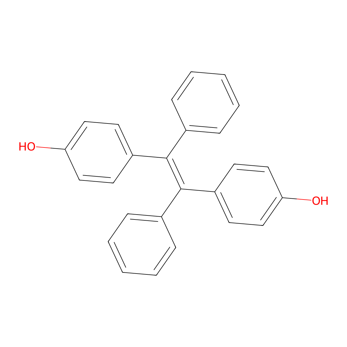 4,4'-(1,2-Diphenylethene-1,2-diyl)diphenol molecular structure, CAS 68578-79-0