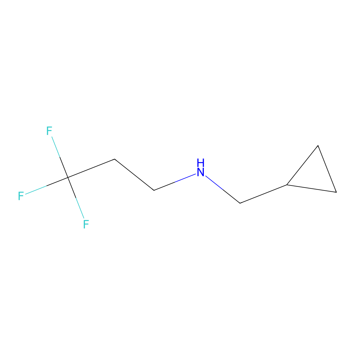 (Cyclopropylmethyl)(3,3,3-trifluoropropyl)amine molecular structure, CAS 685826-13-5