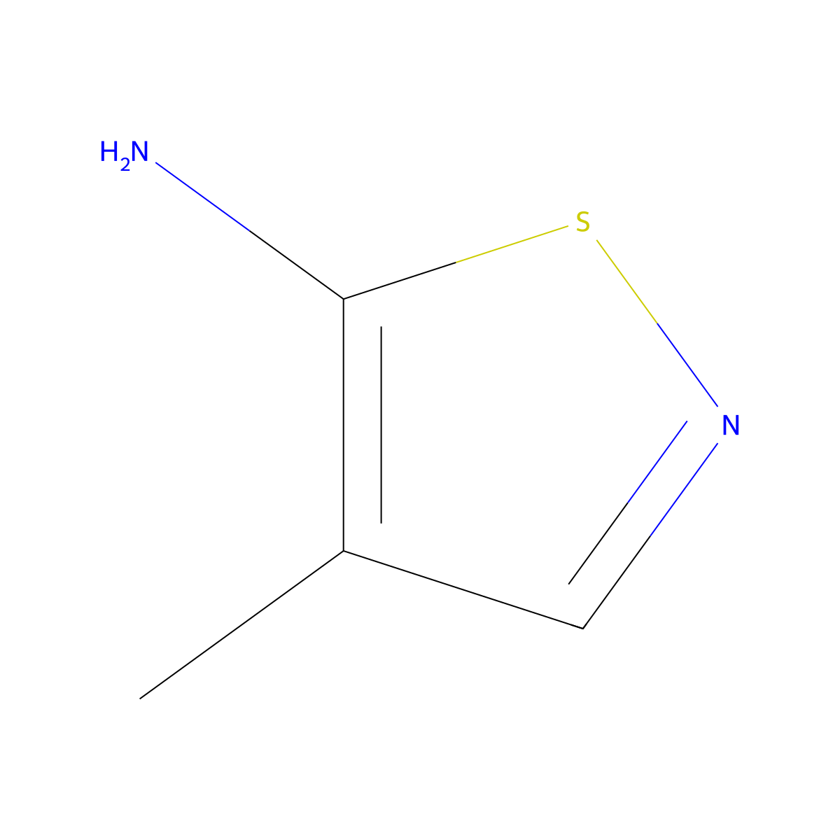 4-Methyl-1,2-thiazol-5-amine molecular structure, CAS 685826-75-9