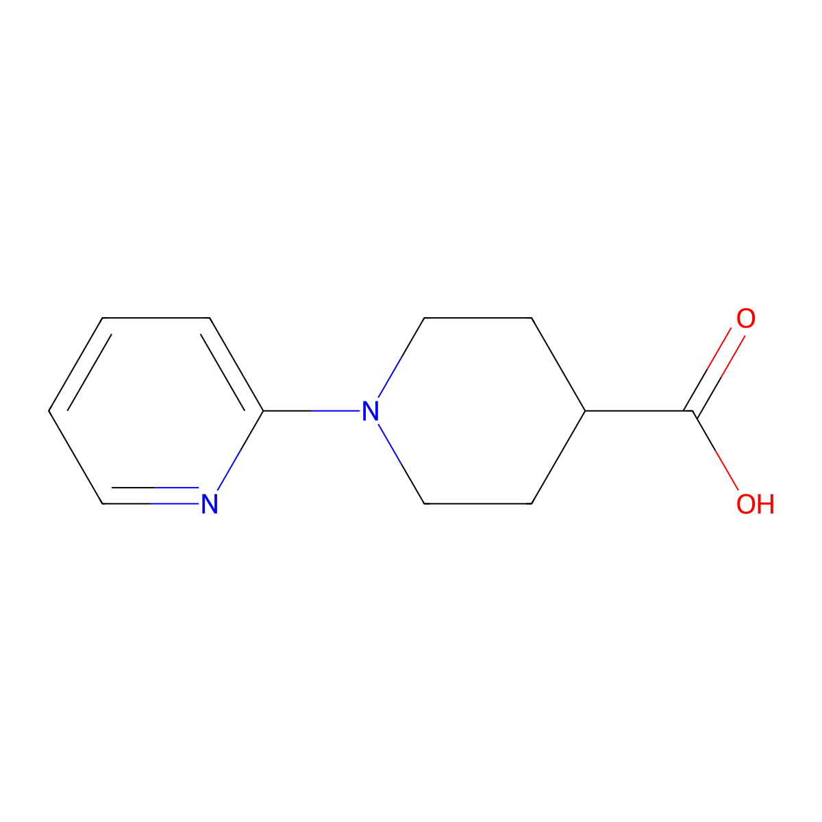 1-(Pyridin-2-yl)piperidine-4-carboxylic acid molecular structure, CAS 685827-70-7