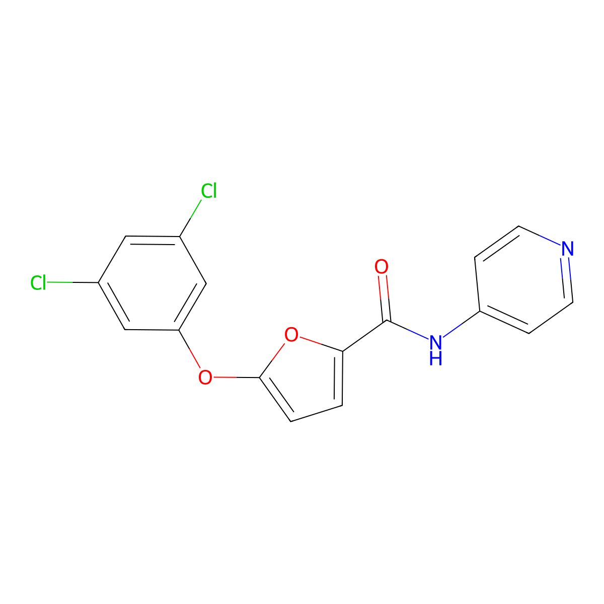5-(3,5-Dichlorophenoxy)-N-(pyridin-4-yl)furan-2-carboxamide molecular structure, CAS 685830-90-4