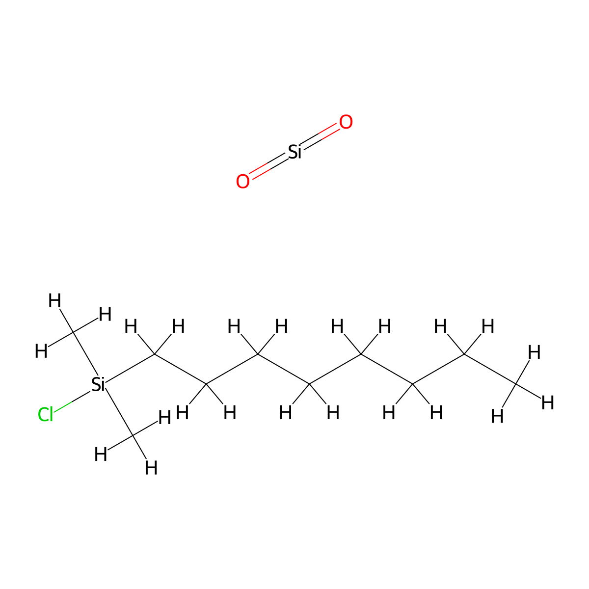 Silane, chlorodimethyloctyl-, hydrolysis products with silica molecular structure, CAS 68584-80-5