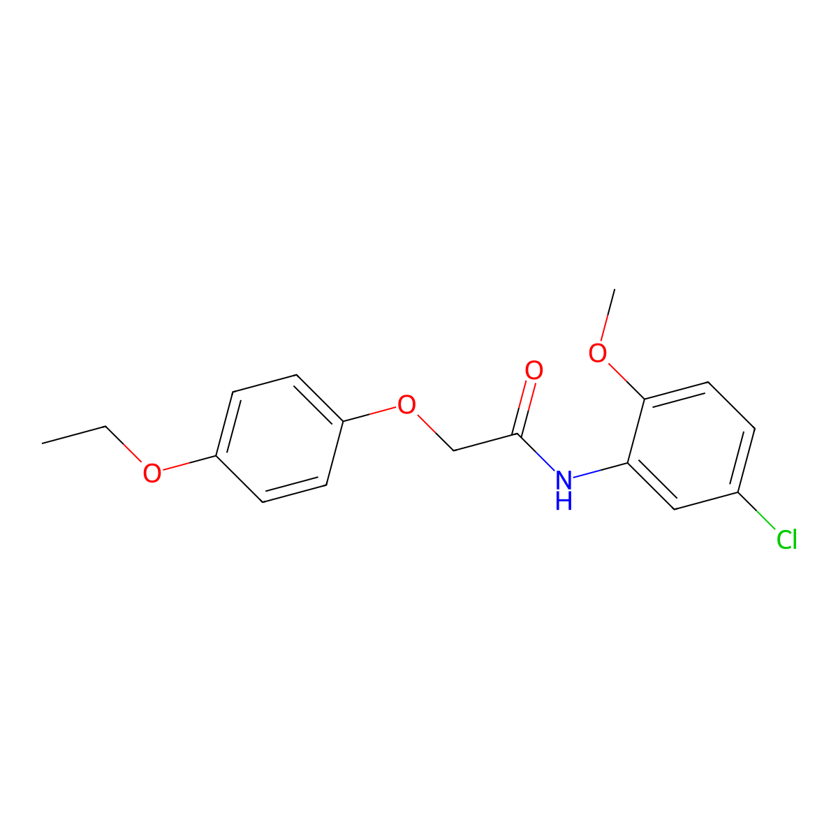N-(5-chloro-2-methoxyphenyl)-2-(4-ethoxyphenoxy)acetamide molecular structure, CAS 685844-56-8