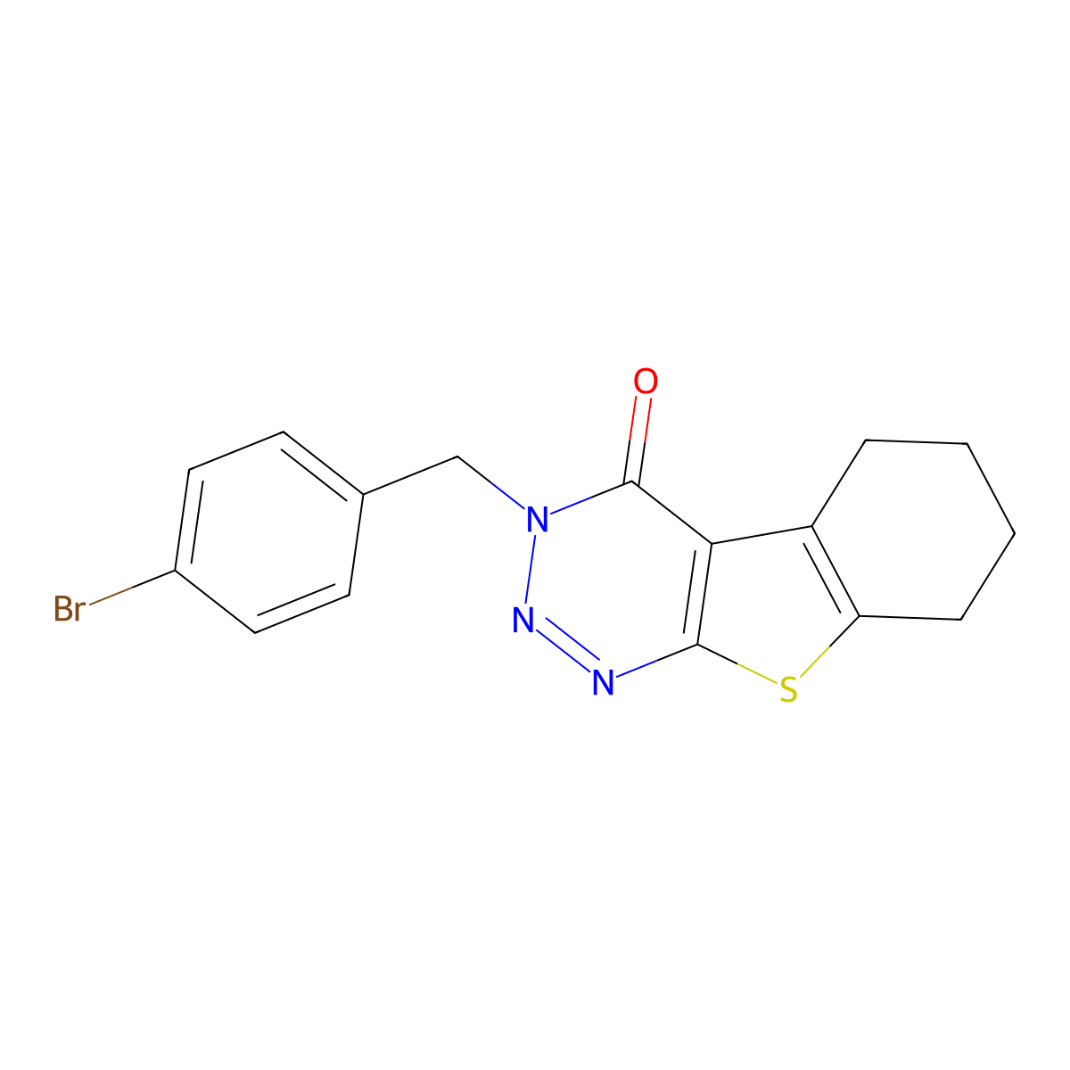 3-[(4-Bromophenyl)methyl]-5,6,7,8-tetrahydro-[1]benzothiolo[2,3-d]triazin-4-one molecular structure, CAS 685845-82-3