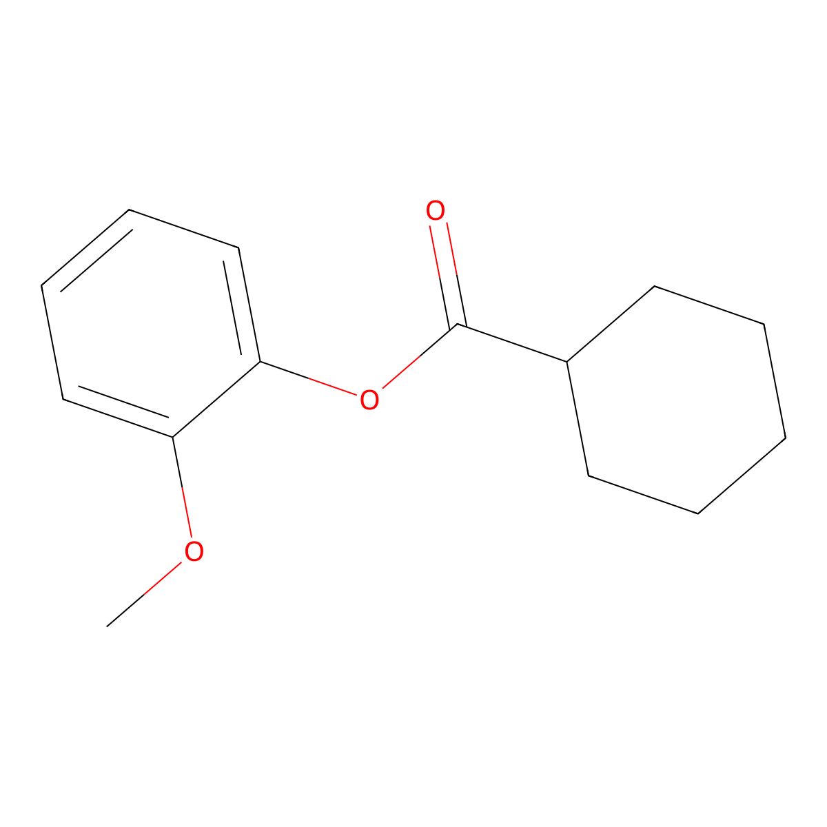2-Methoxyphenyl cyclohexanecarboxylate molecular structure, CAS 685847-72-7