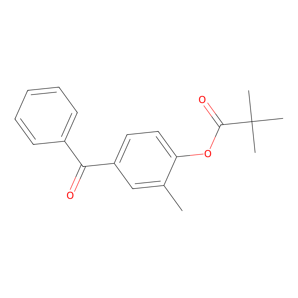 (4-Benzoyl-2-methylphenyl) 2,2-dimethylpropanoate molecular structure, CAS 685848-08-2