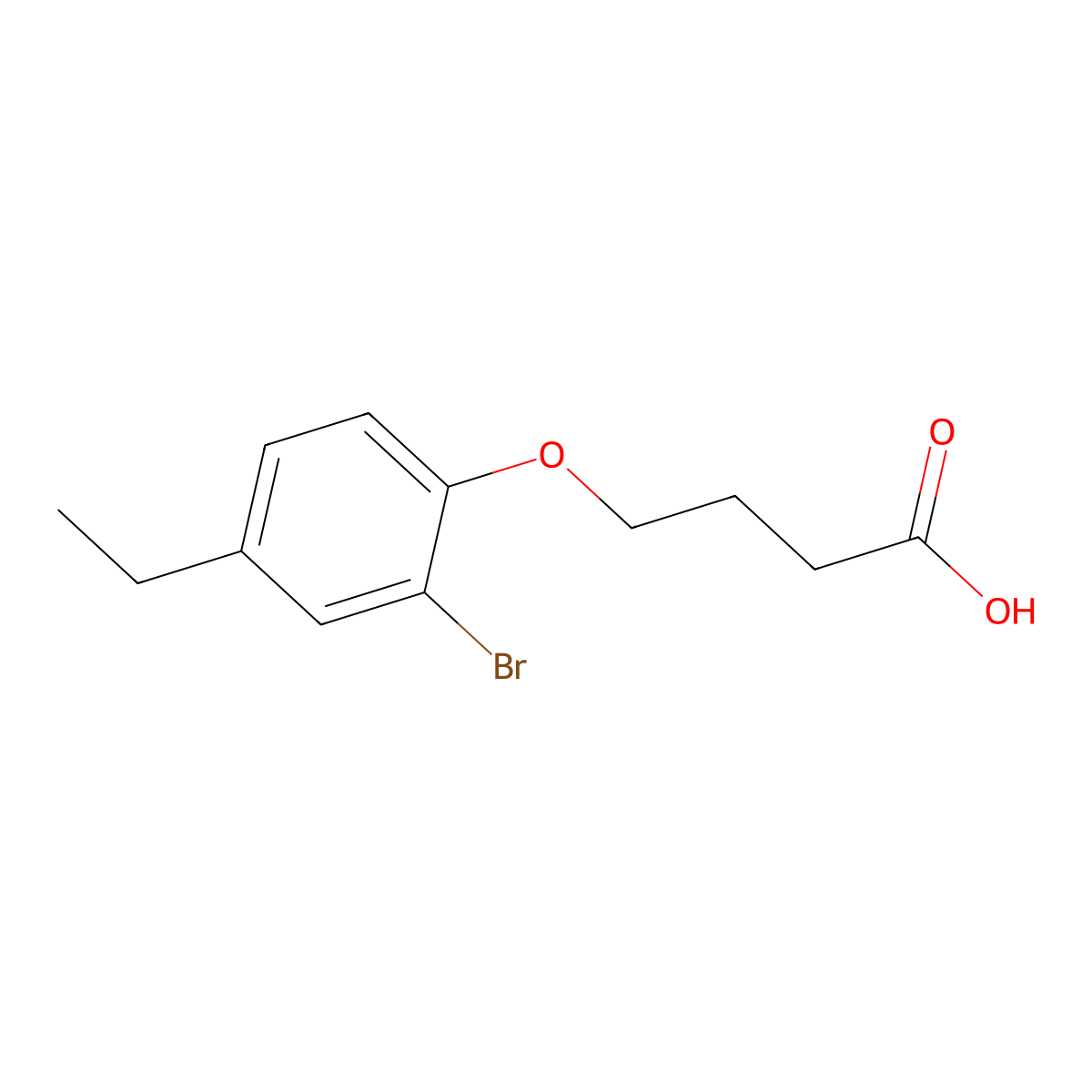 4-(2-Bromo-4-Ethylphenoxy)Butanoic Acid molecular structure, CAS 685853-21-8