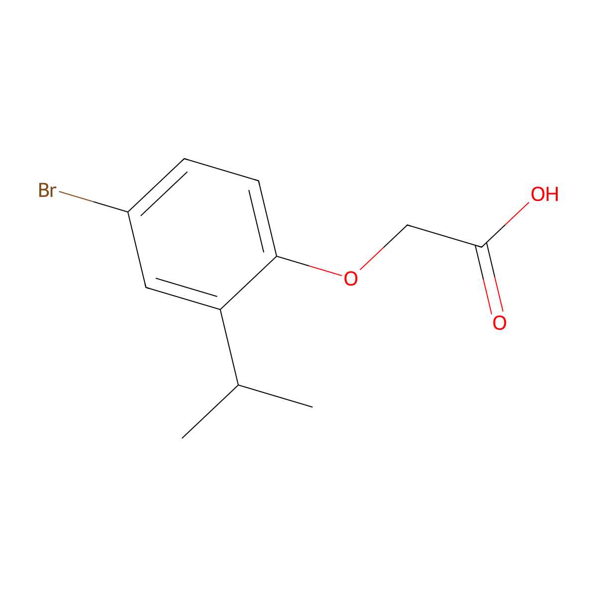 2-(4-Bromo-2-isopropylphenoxy)acetic acid molecular structure, CAS 685853-35-4