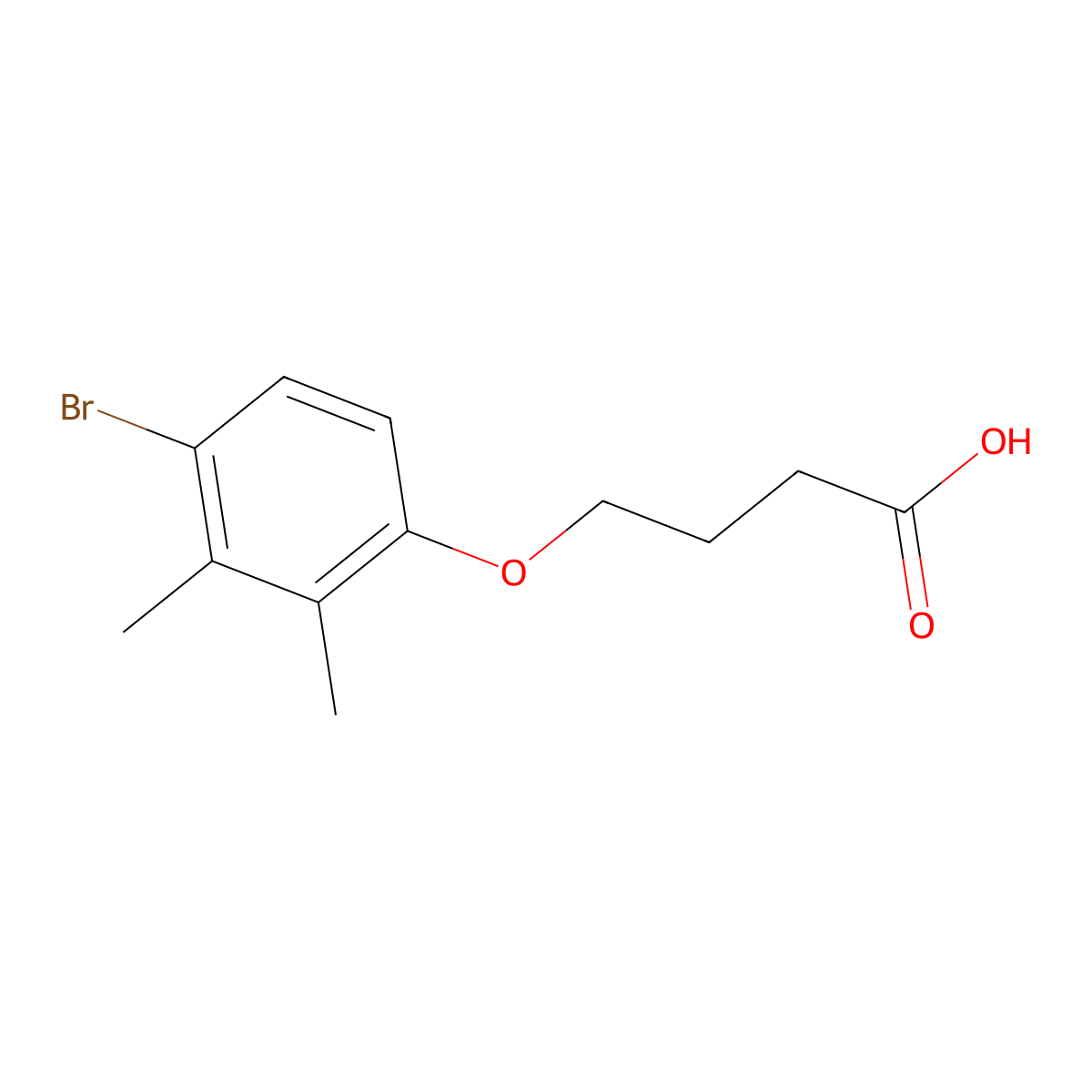 4-(4-Bromo-2,3-dimethylphenoxy)butanoic acid molecular structure, CAS 685853-38-7