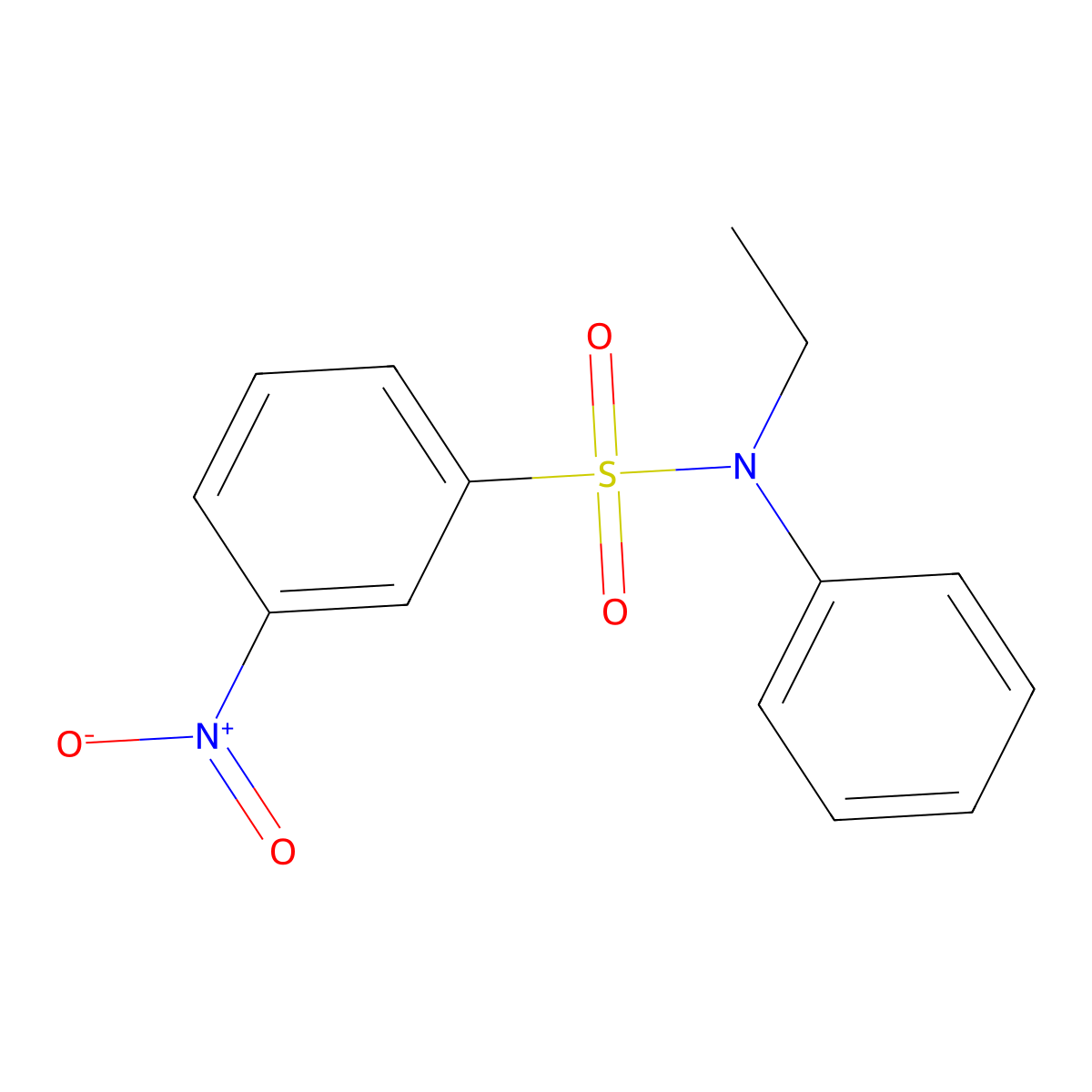 N-ethyl-3-nitro-N-phenylbenzenesulfonamide molecular structure, CAS 685853-57-0