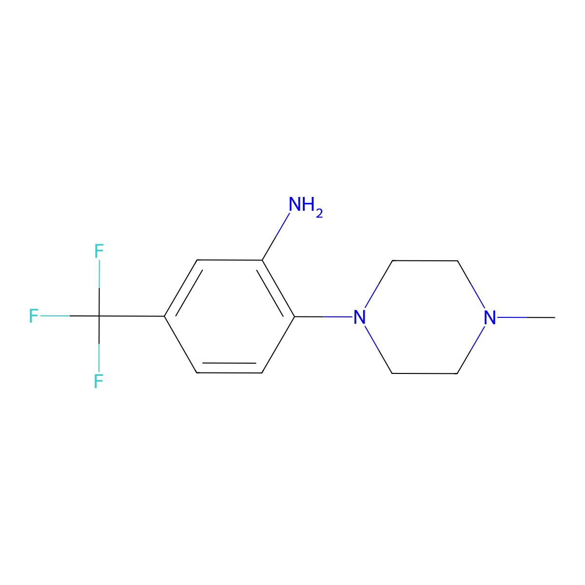 2-(4-Methylpiperazin-1-yl)-5-(trifluoromethyl)aniline molecular structure, CAS 685853-98-9