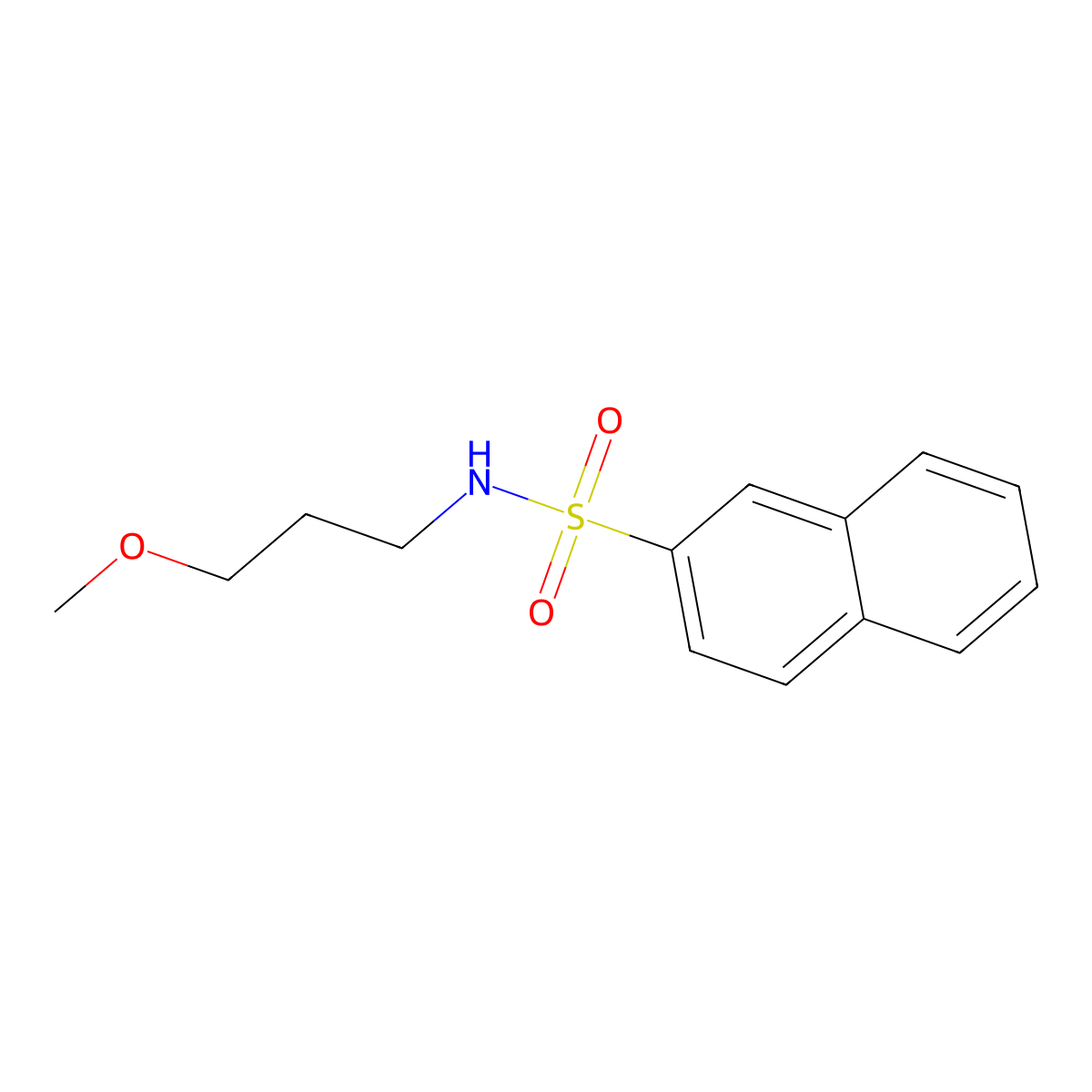 (3-Methoxypropyl)(2-naphthylsulfonyl)amine molecular structure, CAS 685854-32-4