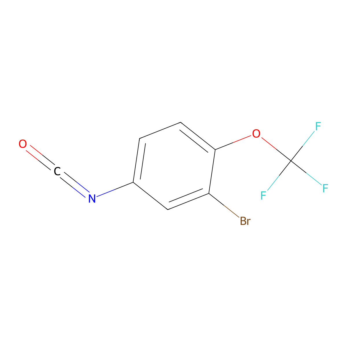 3-Bromo-4-(trifluoromethoxy)phenylisocyanate molecular structure, CAS 685859-17-0